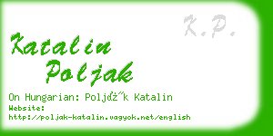 katalin poljak business card